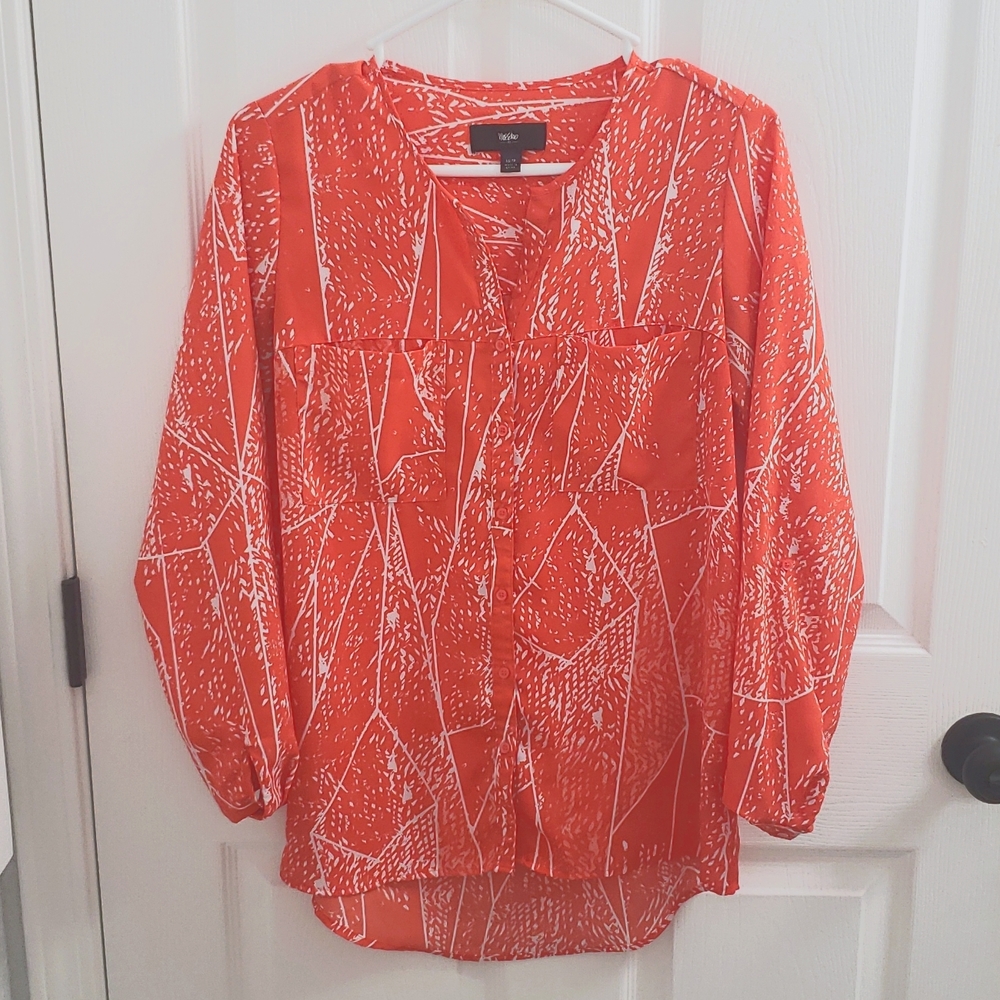 Abstract print blouse